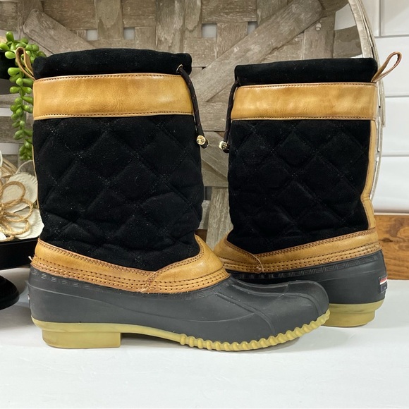 Tommy Hilfiger Ricky Contrast Trim Black Duck Boots - Picture 6 of 10